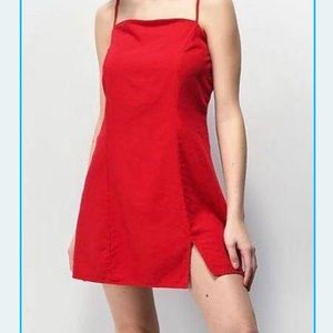 Red Zumiez Linen Dress-Size Small (EUC)